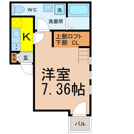 東別院駅 徒歩5分 3階の物件間取画像